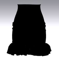 SKIRT ELASTIC LOOK RUFFLED LOOK
