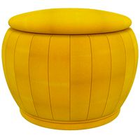 pouf contenitore rotondo in legno tessuto di terence 3d model