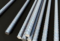 Corroded steel rebar Rusty reinforcement  Building materials