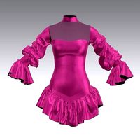 DRESS WATERMELON RUFFLED SLEVEE CORSET BLOUSE RUFFLED SKIRT