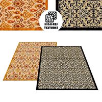 Large Ornament Botanical Rug Set