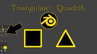 Tris to quads and quads to tris buttons addon in blender