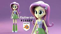 Stylized girl - The Fluttershy rigged
