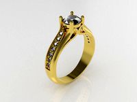 Anillo de compromiso  | 3D