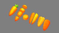 Cartoon carrots - carrot slice