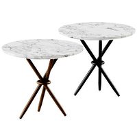 Stix Side Table Marble by Magnus Long