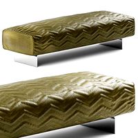 QUINCY CHEVRON By Minotti Rectangular pouf