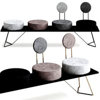 Lotta Bar Stool Backrest by Bielefelder Werkstaetten