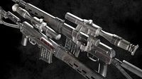 SVD-S sniper Low-poly 3D model