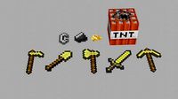 MINECRAFT GOLD TOOL PACK 3D MODEL