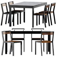 Table Na Xemena and Chair Dna Teak by Gandia Blasco