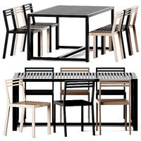 Outdoor Table and Chair DNA by Gandia Blasco