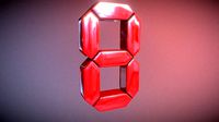 Ten Sec countdown video timer 3D animation from nine to zero