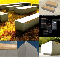 Bench 9 Larch With Concrete Foundation
