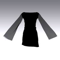 DRESS ANVELOPE BLACK VUAL SLEVEE DRESS