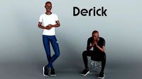 Cartoon Athlete Rigged Derick