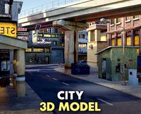 city with rail flyover