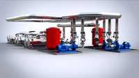 Industrial boiler room