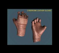Leather Cyberpunk Gloves