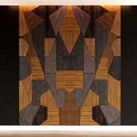 Headboard made of gray panels and MDF