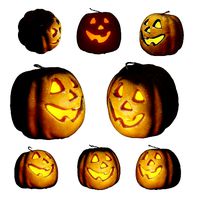 Halloween pumpkin complete SET with light and 55 ready renders