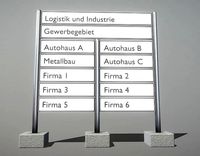 Company Signpost 2 Columns Low-Poly Version