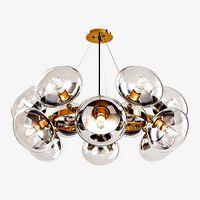 DESIGN PENDANT CHANDELIER WITH GLASS SHADOWS GRAZ