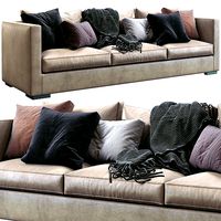 Meridiani Leather Sofa Belmon