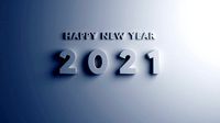Happy New Year 2021 Blender 3D Text 3D Include Video MP4