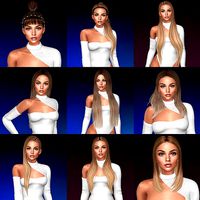 3d mesh hair PACK 01 - 9 hairstyles