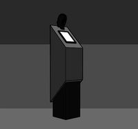 ipad stand  with headphone