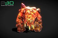 Fantasy RPG Fire Golem