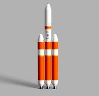 Delta 4 heavy rocket model