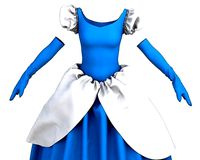 3D Model of Princess Costume Cinderella with gloves