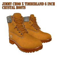 Jimmy Choo X Timberland Crystal Nubuck Boots Low Poly PBR