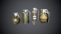 PACK OF GRENADES M84 M62 M67 M18 GRENADE PACK