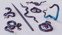 San Francisco Garter Snake - 3D Mesh