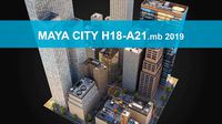 Realistic City District H18-A21 MAYA