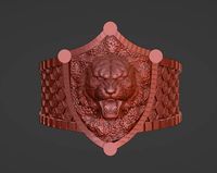 ring sculp tiger helmet | 3D
