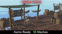 Wharf Mega Pack Low-Poly Game-Ready 4K PBR Textures