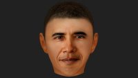 3D Obama Face with Lowpoly
