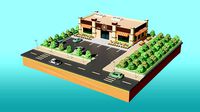 Low Poly Cafe Restaurant