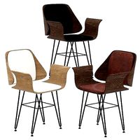 Overstock Corvus Marsala Industrial Mid-Century Accent Chair