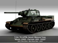 T-34-76 UZTM- Model 1942 - Soviet tank - 5325
