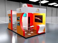 Exhibition Stand Booth stall 3x6m Height 400cm 3 Sides Open