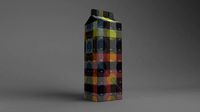 Juice Box 1L Size 3D model