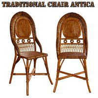 Traditional chair ANTICA low poly PBR
