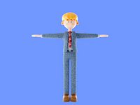 3d character businessman