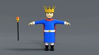 Low Poly Cartoon King
