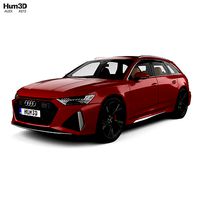 Audi RS6 avant with HQ interior and engine 2019